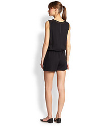 Theory Timer Mesh Trimmed Short Jumpsuit
