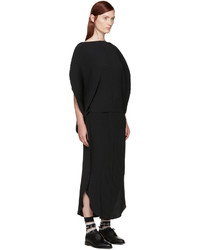 Issey Miyake Black Pleated Solid Earth Circle Top