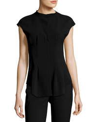 Theory Narthus Pleated Admiral Crepe Top