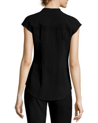 Theory Narthus Pleated Admiral Crepe Top