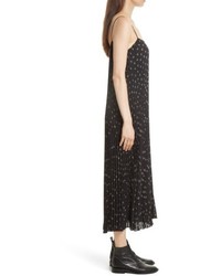 Vince Tossed Ditsy Floral Pleated Slipdress