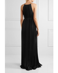 Elizabeth and James Pleated Chiffon Gown Black