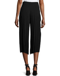 1 STATE 1state Lightweight Pleated Culotte Pants Black