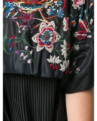 Sacai Embroidered Pleated Dress