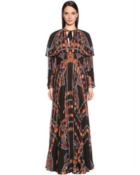 Etro Printed Pleated Techno Georgette Dress