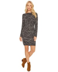 Three Dots Squigly Burnout Pleated Dress Dress