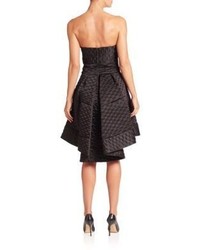 Milly Hexagon Patterned Pleated Gown