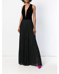 Givenchy Plunging Neckline Pleated Gown
