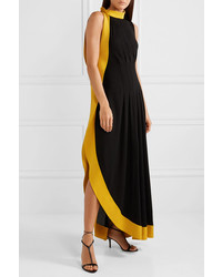 Givenchy Two Tone Pleated Stretch Crepe Gown