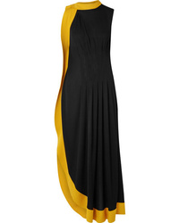 Givenchy Two Tone Pleated Stretch Crepe Gown