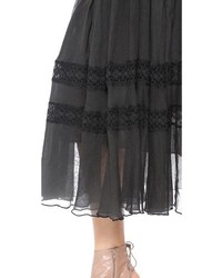 Mes Demoiselles Isabella Embroidered Maxi Skirt