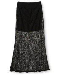 Lace Illusion Maxi Skirt Lily Star