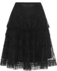 Nina Ricci Tiered Lace Skirt