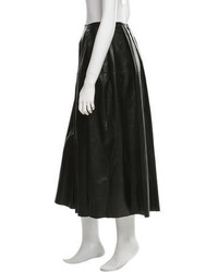 BLK DNM Leather Pleated Skirt