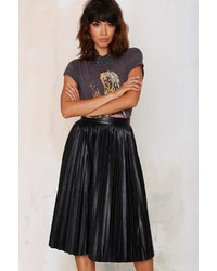 Nasty Gal Factory Bleecker Pleated Midi Skirt