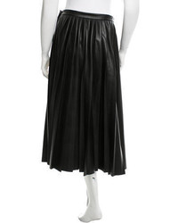 By Malene Birger Pleated Leather Skirt