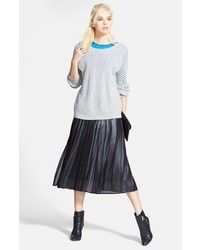 Trouve Trouv Pleat Midi Skirt