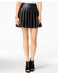 Chelsea Sky Pleated Faux Leather Mini Skirt Only At Macys