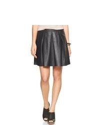 Gap Pleated Leather Mini Skirt
