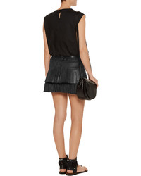Isabel Marant Jalyne Pleated Leather Mini Skirt