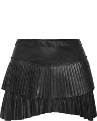 Isabel Marant Jalyne Pleated Leather Mini Skirt