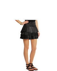 Isabel Marant Jeneth Pleated Leather Mini Skirt