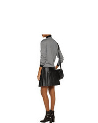 Belstaff Luxton Pleated Leather Mini Skirt