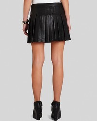BCBGMAXAZRIA Mini Skirt Shane Pleated Faux Leather