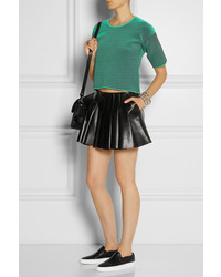 Alexander Wang Pleated Leather Mini Skirt