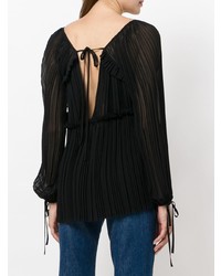 P.A.R.O.S.H. Pleated V Neck Blouse