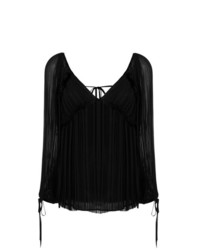 P.A.R.O.S.H. Pleated V Neck Blouse