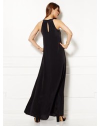 New York & Co. Eva Des Collection Naomi Embroidered Maxi Dress Black