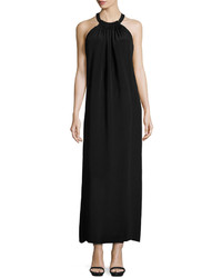 Kobi Halperin Penelope Silk Column Maxi Dress Black