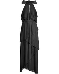Elie Saab Pleated Halterneck Maxi Dress