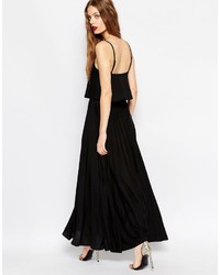 Asos Pleated Maxi With Crop Top