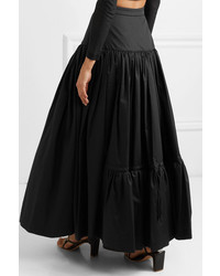 Molly Goddard Liberty Tiered Cotton Twill Maxi Skirt