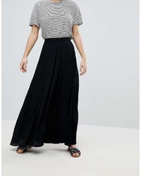 Asos Petite Design Petite Crinkle Maxi Skirt With Box Pleat