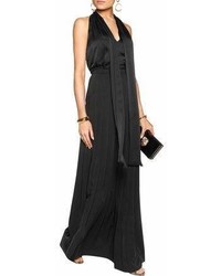 Lanvin Pleated Stretch Crepe Maxi Skirt