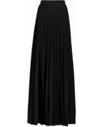 Lanvin Pleated Stretch Crepe Maxi Skirt
