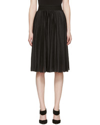 Givenchy Black Technical Mesh Pleated Skirt