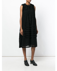 Comme Des Garçons Noir Kei Ninomiya Pleated Detail Midi Dress