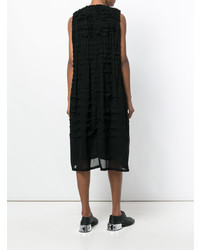 Comme Des Garçons Noir Kei Ninomiya Pleated Detail Midi Dress