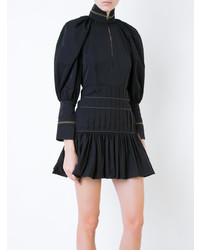 Ellery Pleated Trim Fitted Dress