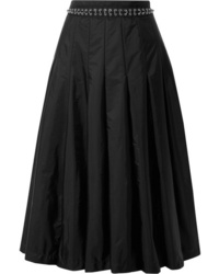 Moncler Genius 6 Noir Kei Ninomiya Pleated Chain Embellished Shell Midi Skirt