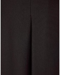 Asos Midi Skirt In Ponte With Pleats