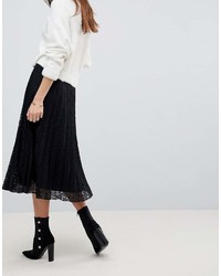 Asos Tall Asos Tall Pleated Lace Midi Skirt