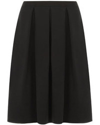 Dorothy Perkins Black Pleat Front Midi Skirt