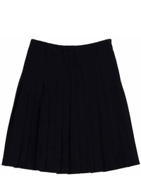 Theory Black Pleated Midi Skirt
