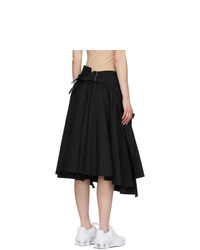 Junya Watanabe Black Tropical Wool Trench Skirt