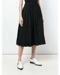 Comme Des Garcons Comme Des Garcons Comme Des Garons Comme Des Garons Floral Embroidered Mid Length Skirt
